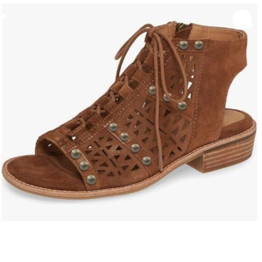 YDN Brown Lace-Up Sandals